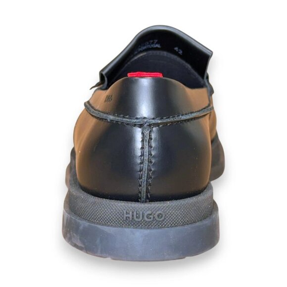 HUGO Chaol Mocc Men's Loafers Black Leather Slip-On US 9 (UK 8 EU 42) MSRP $232 - Picture 3 of 4
